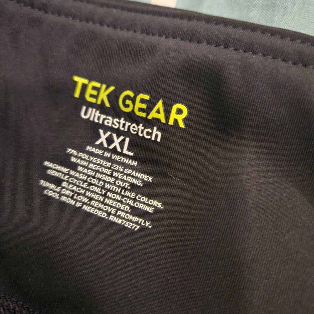 Tek Gear Ultrastretch Black High Rise Athletic Leggings XXL Side Pocket - Picture 3 of 8